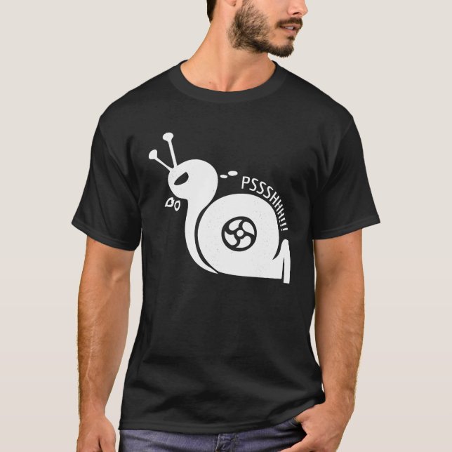 Snail Funny Turbo Boost Racing Pshh T Shirt (Vorderseite)