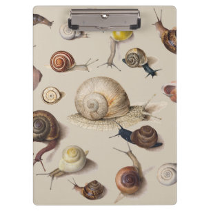 Snail Garden Haustier Gastropod Seven Lug Botanisc Klemmbrett