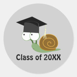 Snail Graduate 20XX Runder Aufkleber
