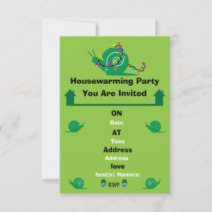 Snail Housewarming Party Neue Zuhause Einladung