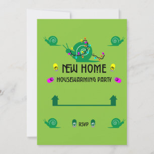 Snail Housewarming Party Neue Zuhause Einladung