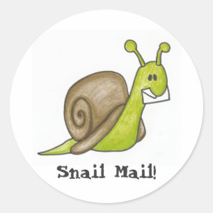 Snail- mailaufkleber runder aufkleber