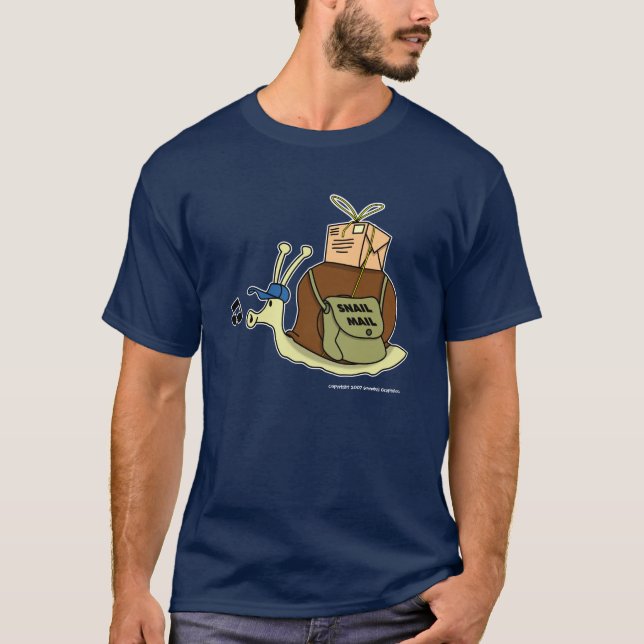 Snail- mailgrundlegender dunkler T - Shirt (Vorderseite)
