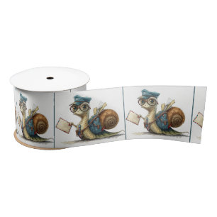 Snail Mailman Delivering Mail Satinband