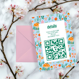 Snail Mushroom Niedlich Adorable QR CODE BABY DUSC Begleitkarte