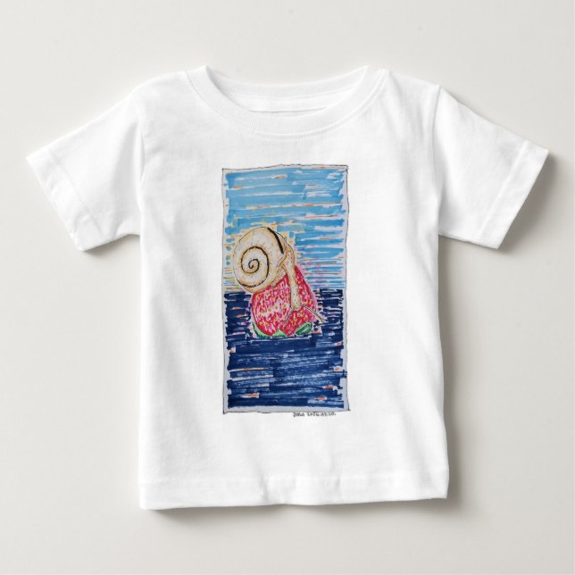 Snail on the Strawberry Baby T-shirt (Vorderseite)