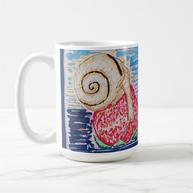 Snail on the Strawberry Kaffeetasse (Links)