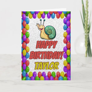 Snail Personalisiert Fun Gruß Geburtstagskarte Karte