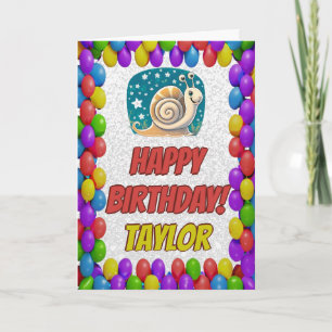 Snail Personalisiert Fun Gruß Geburtstagskarte Karte
