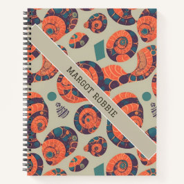 Snail Rainbow Personalisiertes Muster Notizbuch