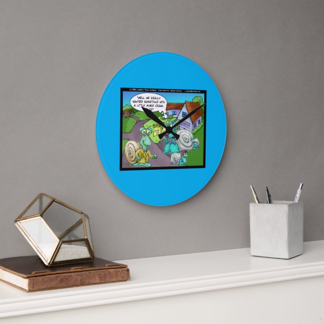 Snail Real Anwesen Sales Funny Gifts & Sammlerstüc Große Wanduhr (Büro)