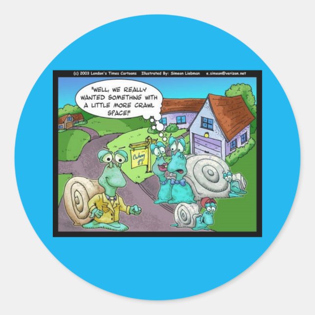 Snail Real Anwesen Sales Funny Gifts & Sammlerstüc Runder Aufkleber (Vorderseite)