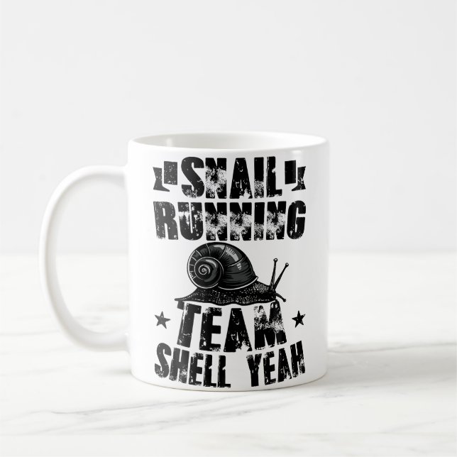 Snail Running Team Funny Sarcastic Snail Running T Kaffeetasse (Links)