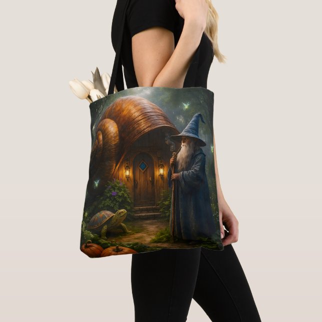 Snail shell cottage enchanted Forest shoulder tote (Von Nahem)