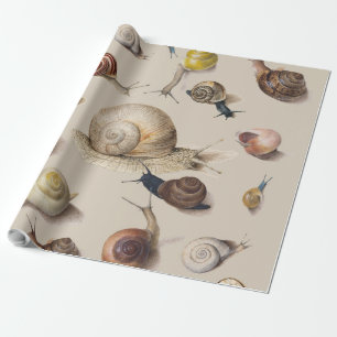 Snail Slug Garden Pet Gastropod Botanical Snails Geschenkpapier