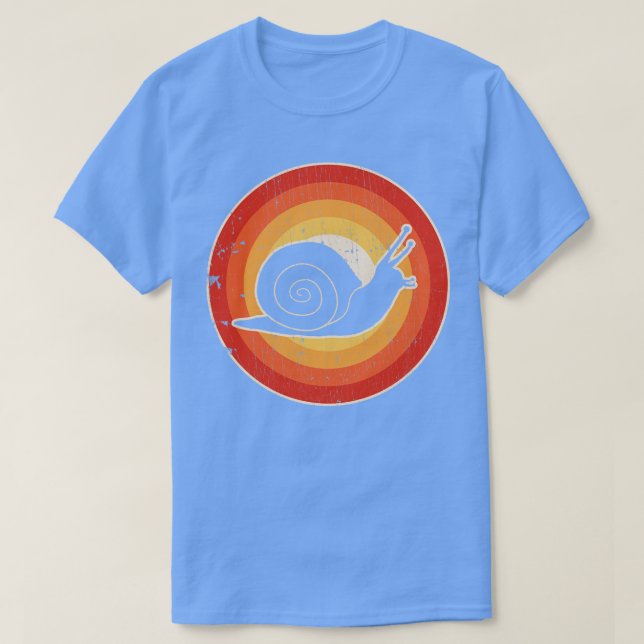 Snail Sunset Retro for Men Women Boys Girls Kinder T-Shirt (Design vorne)