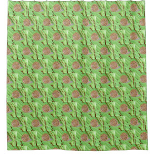 Snail Watercolor Duschvorhang