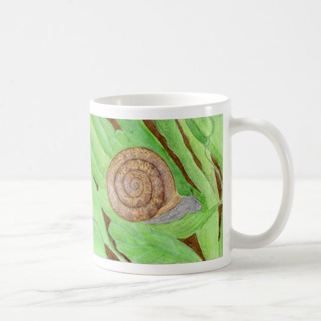 Snail Watercolor Kaffeetasse (Rechts)