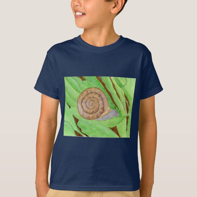 Snail Watercolor T-Shirt (Vorderseite)