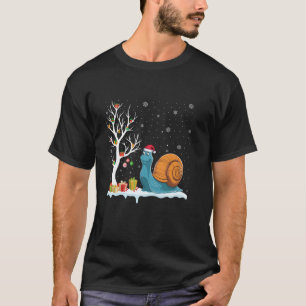 Snail Weihnachtsmannmütze Festlicher Baum Weihnach T-Shirt
