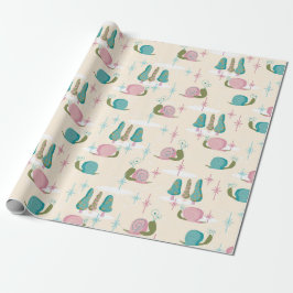 Snails - MidCentury Retro - große Skala — Geschenkpapier