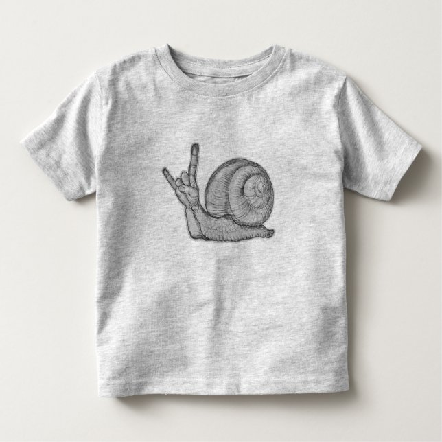 Snails Rock Kleinkind T-shirt (Vorderseite)