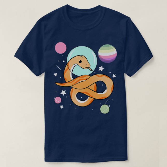 Snake Astronaut Genderfae Pride  T-Shirt (Design vorne)