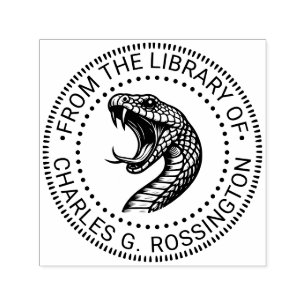 Snake Baring Fangs Bibliotheksname Permastempel
