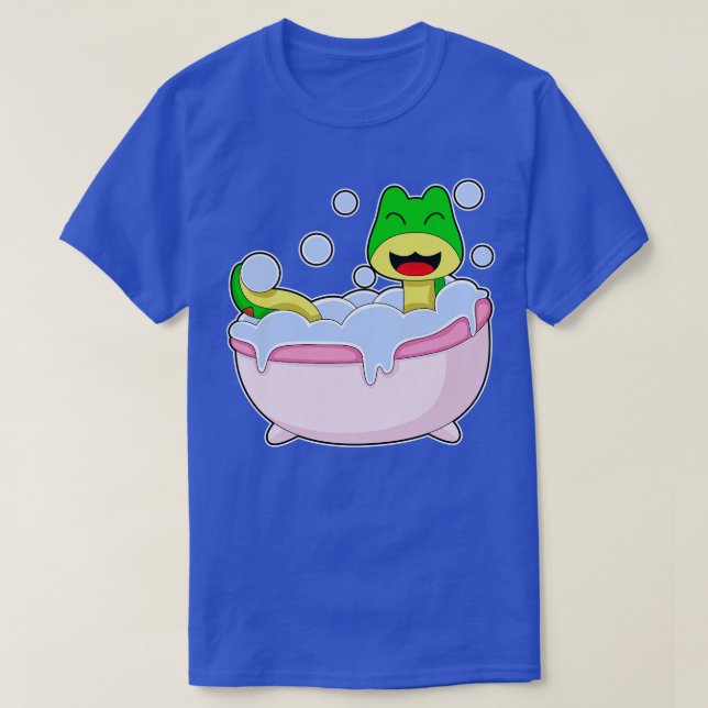 Snake Bathe Bathtube T-Shirt (Design vorne)