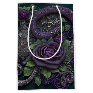 Snake Celtic Knot Purple Wrapping Paper Mittlere Geschenktüte