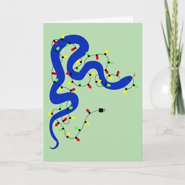 Snake Christmas Card Feiertagskarte (Vorderseite)