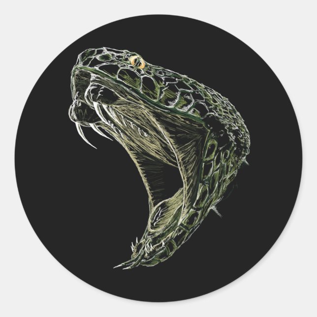 Snake Cobra art Sticker (Vorderseite)