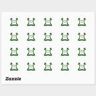 Snake Design Vielen Dank Runder Aufkleber