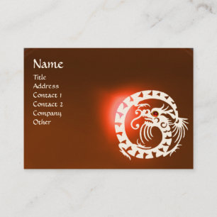 SNAKE DRAGON AGATE orange-gelb Visitenkarte