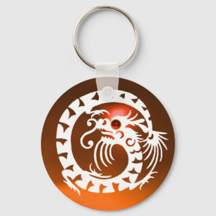 SNAKE DRAGON, weiß, rot, rubinrot, orange-gelbes A Schlüsselanhänger