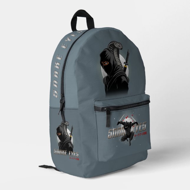 Snake Eyes Ninja | Bedruckter Rucksack (Rückseitige Ecke links)