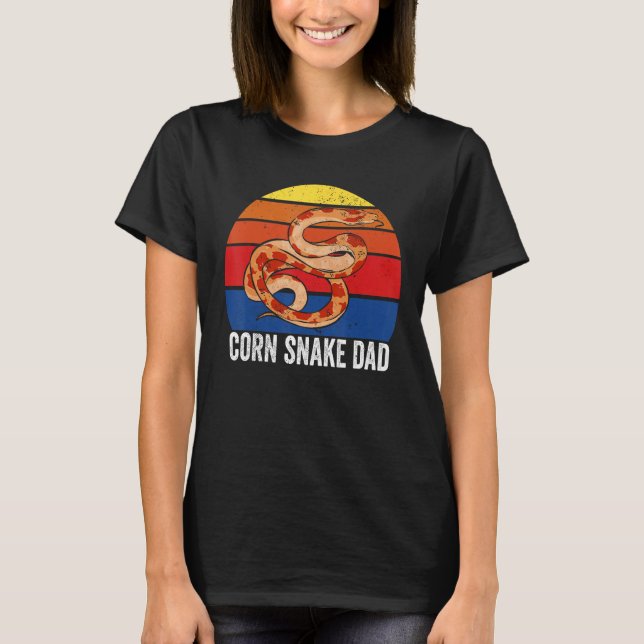 Snake  Father Daddy Herpetology Retro Corn Snake D T-Shirt (Vorderseite)