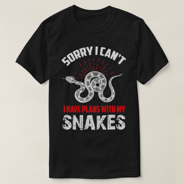 Snake Joke Snake Lover Sprichwort Snake Collector  T-Shirt (Design vorne)