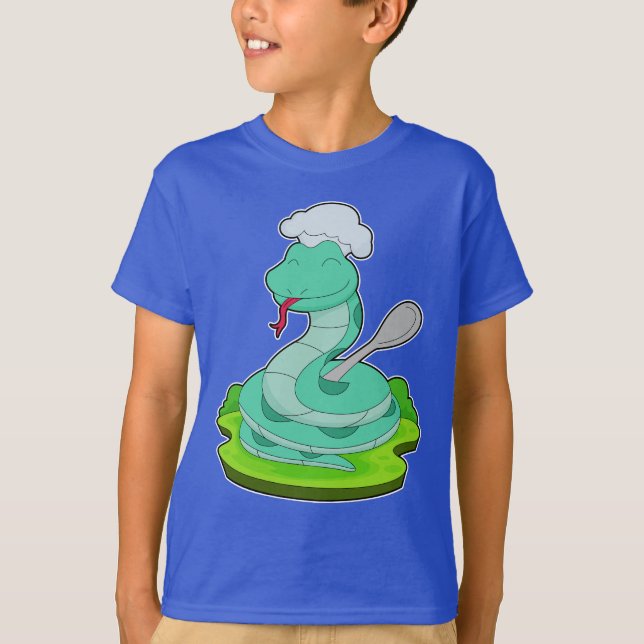 Snake Koch Spoon Cook T-Shirt (Vorderseite)