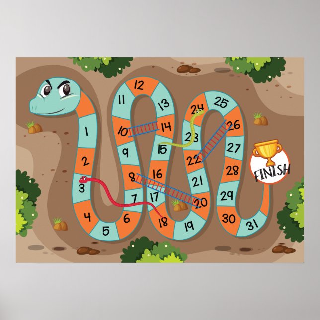 Snake Ladder Game Poster (Vorne)