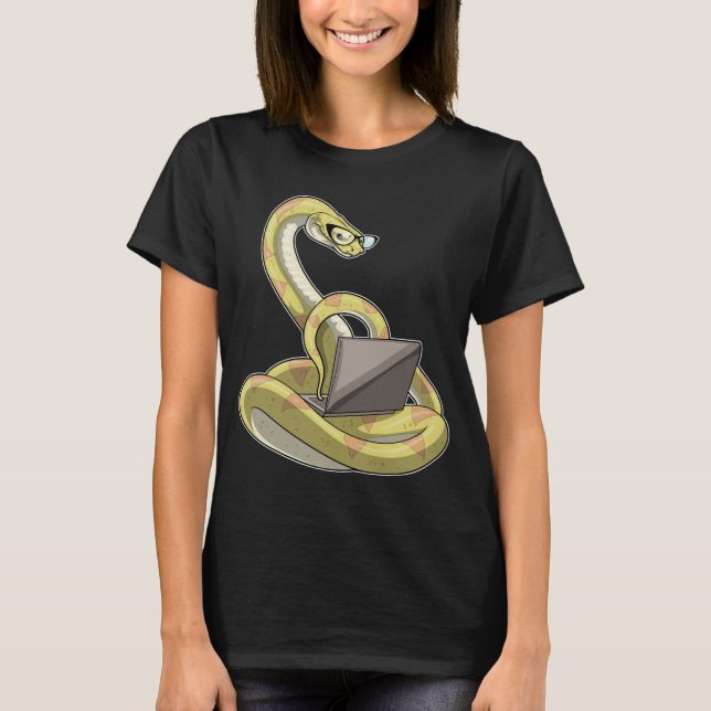 Snake Laptop T-Shirt (Vorderseite)