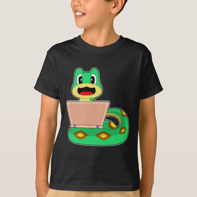 Snake Laptop T-Shirt (Vorderseite)