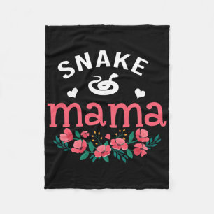 Snake Mama Gifts Womens Mama Niedlich Schlange Hau Fleecedecke