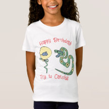 Snake@Mouse drucken Kinder T - Shirt Happy Birthda