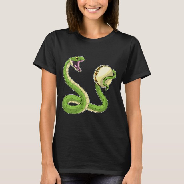 Snake Musician Tambourine T-Shirt (Vorderseite)