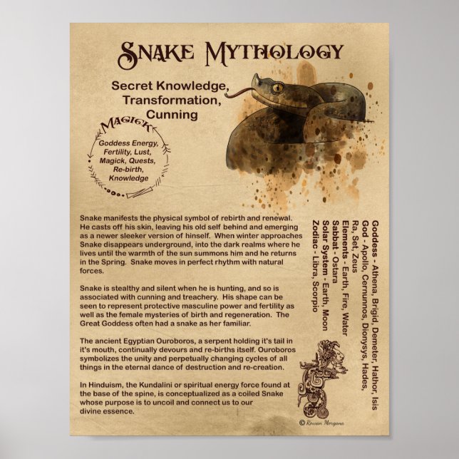 SNAKE MYTHOLOGY POSTER (Vorne)