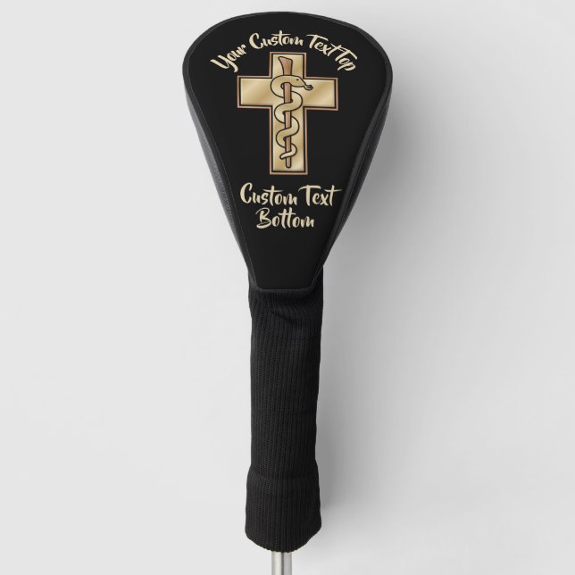 Snake on Cross Golf Headcover (Vorderseite)