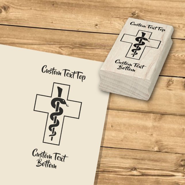 Snake on Cross Gummistempel (Von Creator hochgeladen)