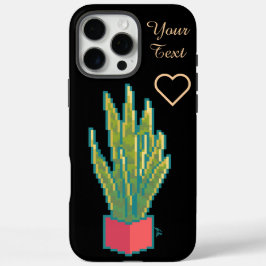 Snake plant, pixel art iPhone 16 pro max hülle