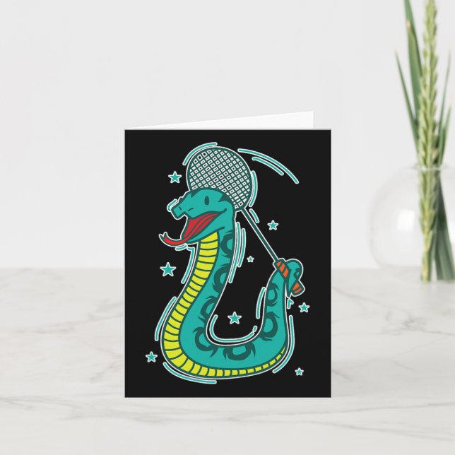 Snake Plays Badminton Karte (Vorderseite)